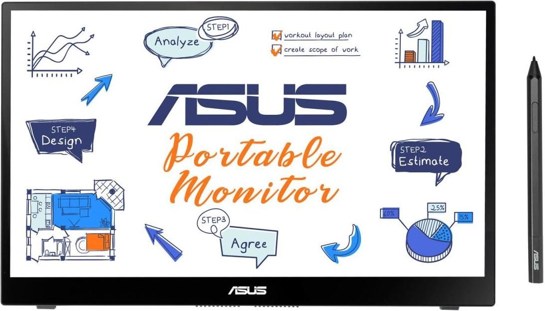 ASUS MB14AHD ZenScreen tragbarer Monitor 35,6 cm (14")
