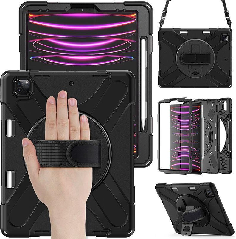 eSTUFF CHICAGO Full Body Defender Case für das iPad Air 13" (2024 & 2025) - Black