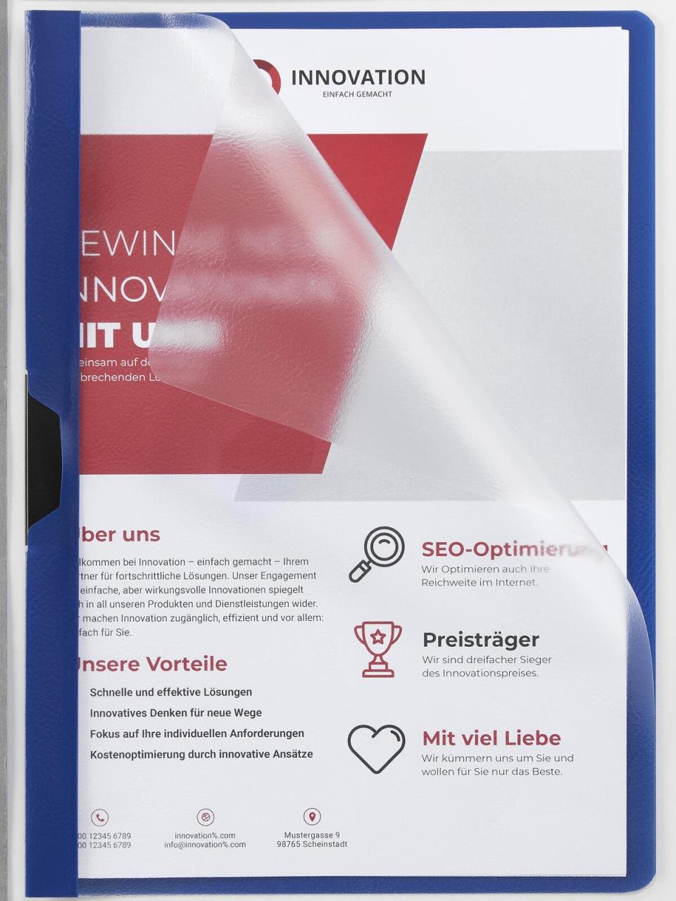 Klemmhefter DIN A4 blau