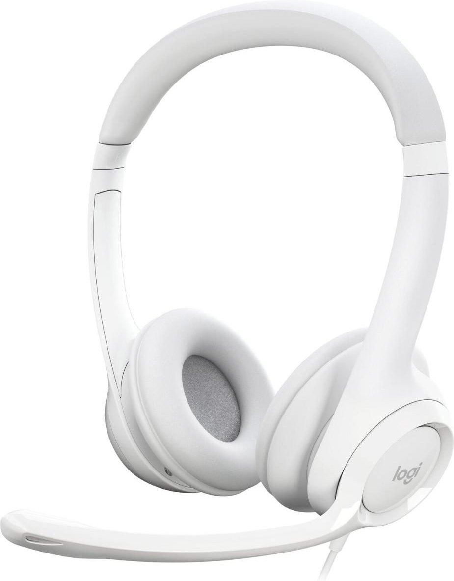 Logitech USB-Headset H390 grau, weiß
