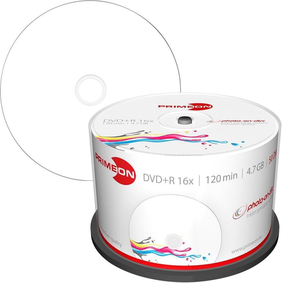 Thumbnail - PRIMEON DVD+R bedruckbar 50er Spindel