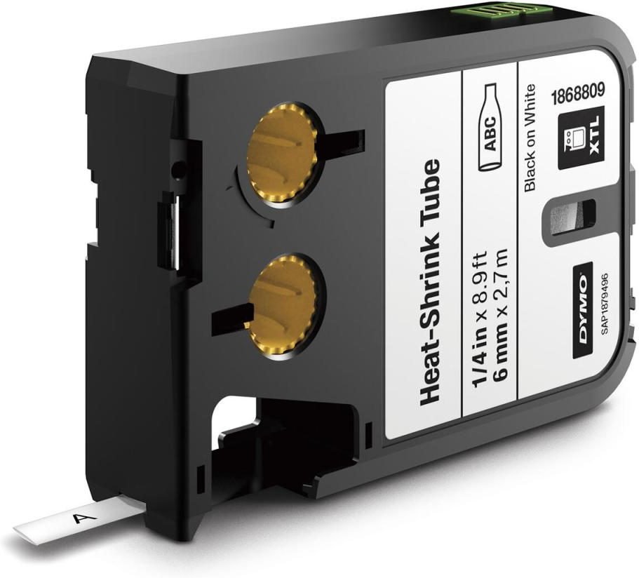 DYMO® Original XTL Heisschrumpfschlauch, schwarz auf weiss, für XTL 300/500, Polyolefin, endlos
