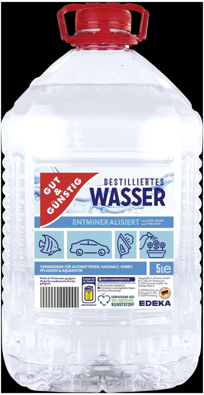 Thumbnail - GUT&GÜNSTIG Destilliertes Wasser 3x 5 l