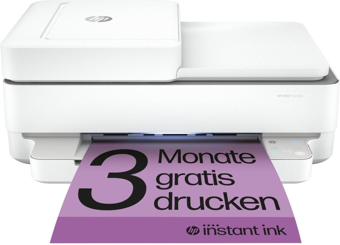 3 Probemonate HP Instant Ink – bis zu 700 Seiten/Monat inklusive, egal welcher Tarif* HP Envy 6420e Tintenstrahl-Multifu...
