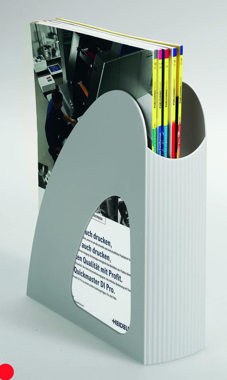 HAN Stehsammler antistatisches, schwermetallfreies Polystyrol grau , DIN C4