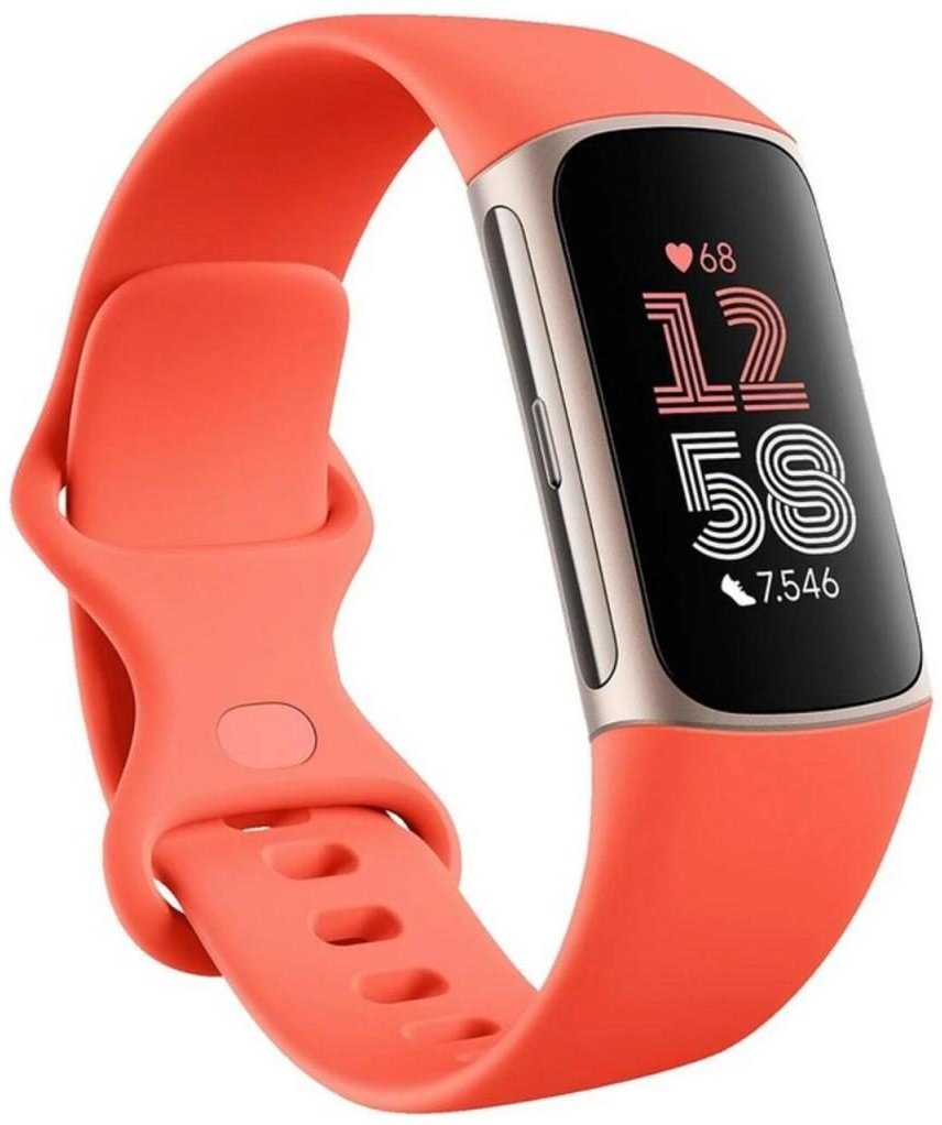 Thumbnail - 0 Fitbit Charge 6 Fitness Tracker, Coral/Champagne Gold