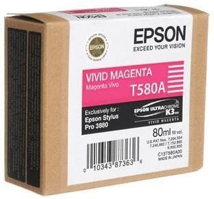 Epson Original T580A UltraChrome K3 Druckerpatrone magenta 80ml (C13T580A00)