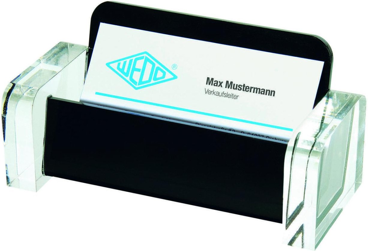 WEDO Visitenkartenhalter glasklar