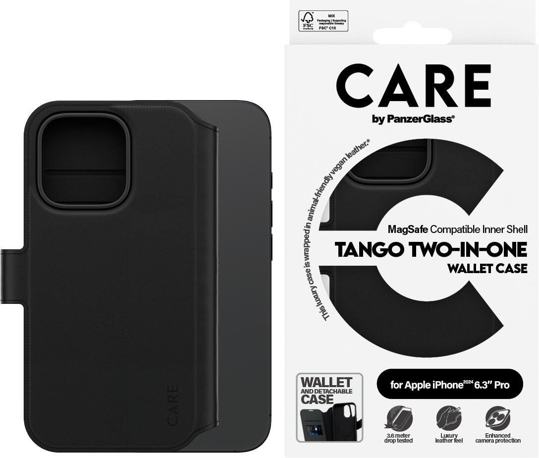 Thumbnail - CARE by PanzerGlass® Feature Case Tango Two-in-One Wallet MagSafe für iPhone 16 Pro