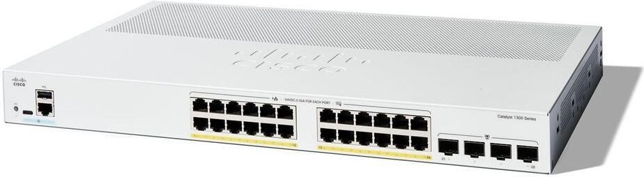 Cisco Catalyst 1300-24P-4G Switch L3 managed 24x 1GbE (PoE+) + 4x 10GbE SFP+