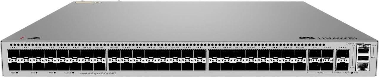 Huawei eKit Switch S530-48S4XE 48x 1GbE SFP/RJ45 + 4x 10GbE SFP+ + 2x 10GE Stackports managed L3