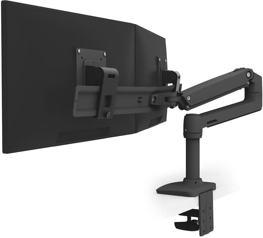 Thumbnail - Ergotron LX Dual Monitorarm für zwei Monitore bis 63,5 cm 25 Zoll nebeneinander Tischhalterung schwarzmatt