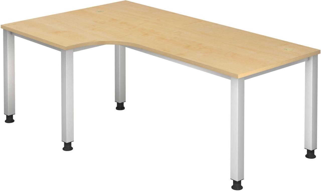 HAMMERBACHER VQS82/3/S höhenverstellbarer Schreibtisch 68,5 - 81 cm ahorn / silber