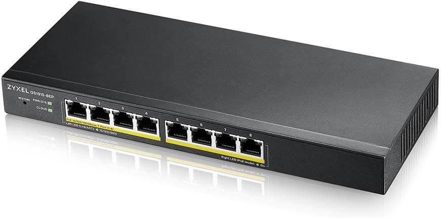 Thumbnail - Zyxel Switch 8-Port Gigabit Ethernet 0dBA Smart Managed
