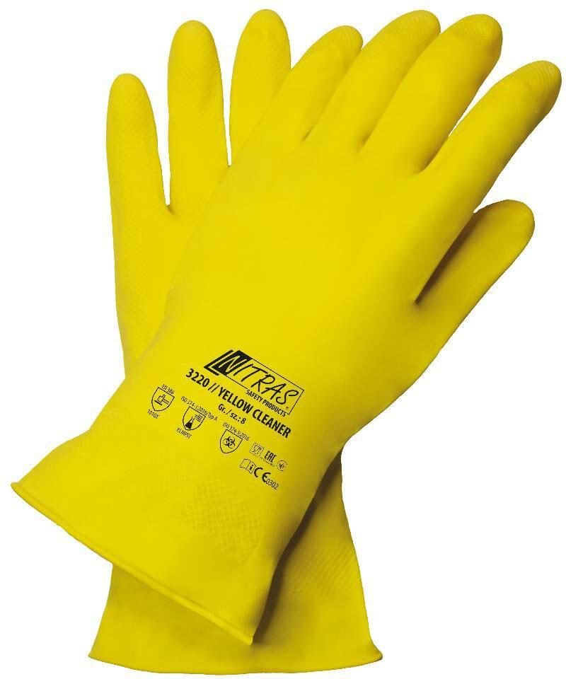 NITRAS® Gummihandschuhe M gelb