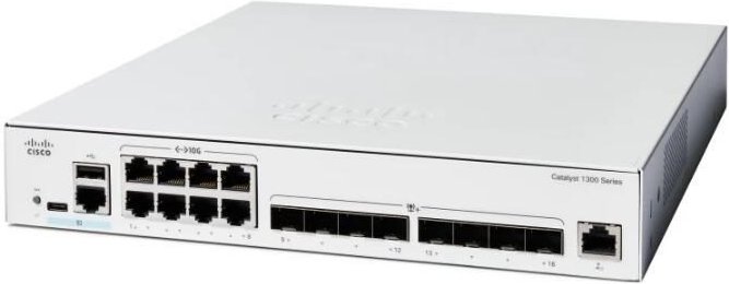 Cisco Catalyst 1300-16XTS Switch 8x 10GbE + 10x 10GbE SFP L3 managed