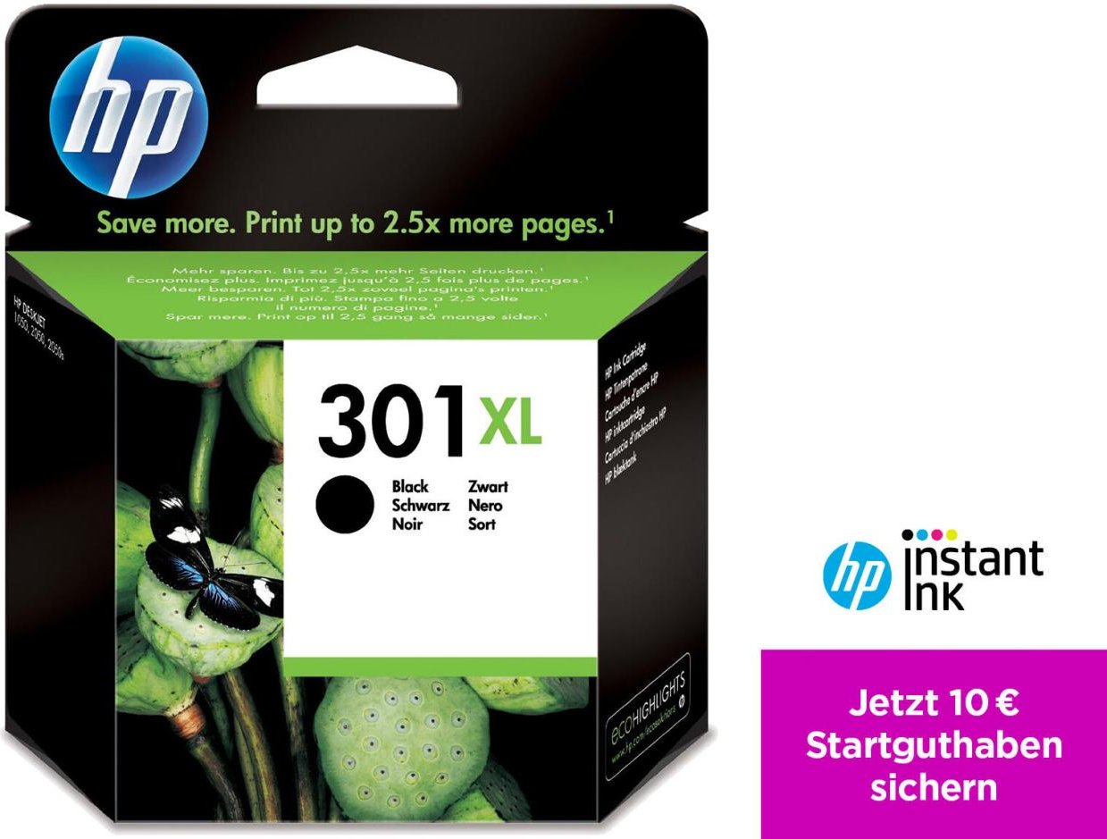 HP Original 301XL Druckerpatrone - schwarz (CH563EE)