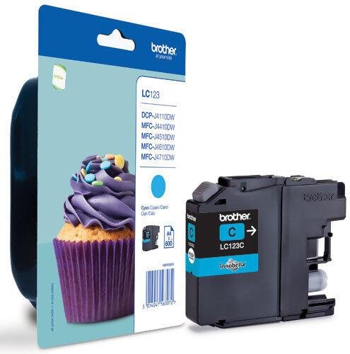 Brother Original LC-123C Druckerpatrone cyan 600 Seiten (LC123C)