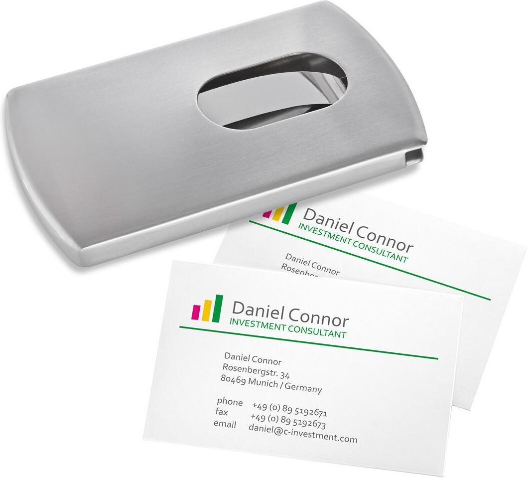 Thumbnail - SIGEL Visitenkartenetui 101 x 11 x 60 mm silber