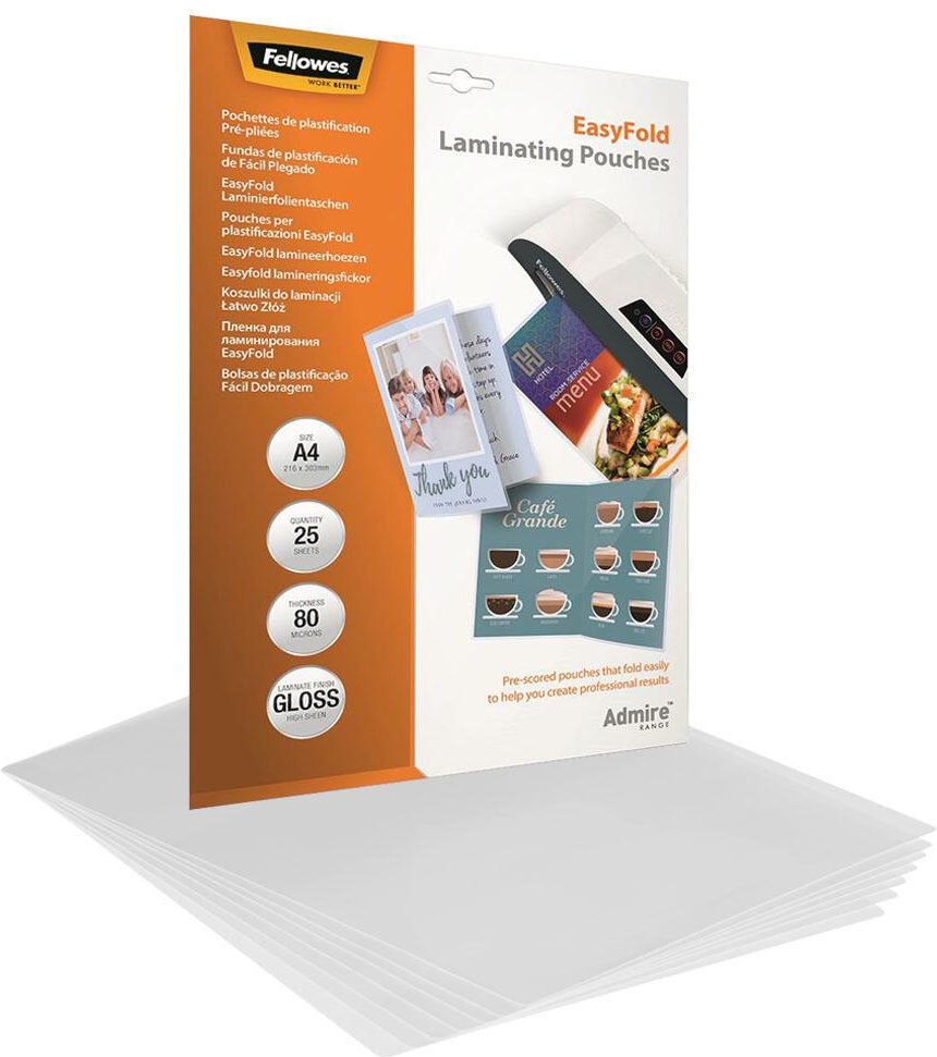 Fellowes Laminierfolien glänzend 80 mikron A4