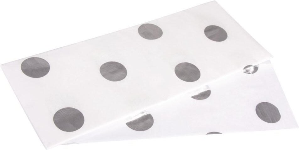 Rayher Seidenpapier 50 cm x 75 cm weiß/silber