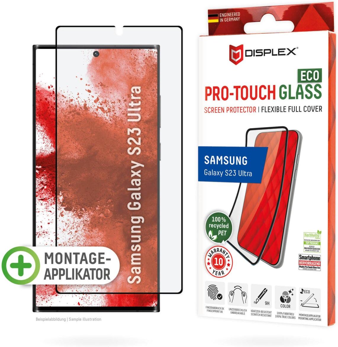 DISPLEX ProTouch Glass Eco Displayschutz für Samsung Galaxy S23 Ultra