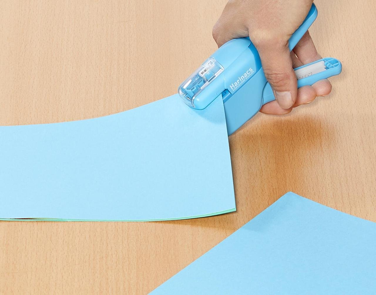 KOKUYO Klammerloses Heftgerät hellblau