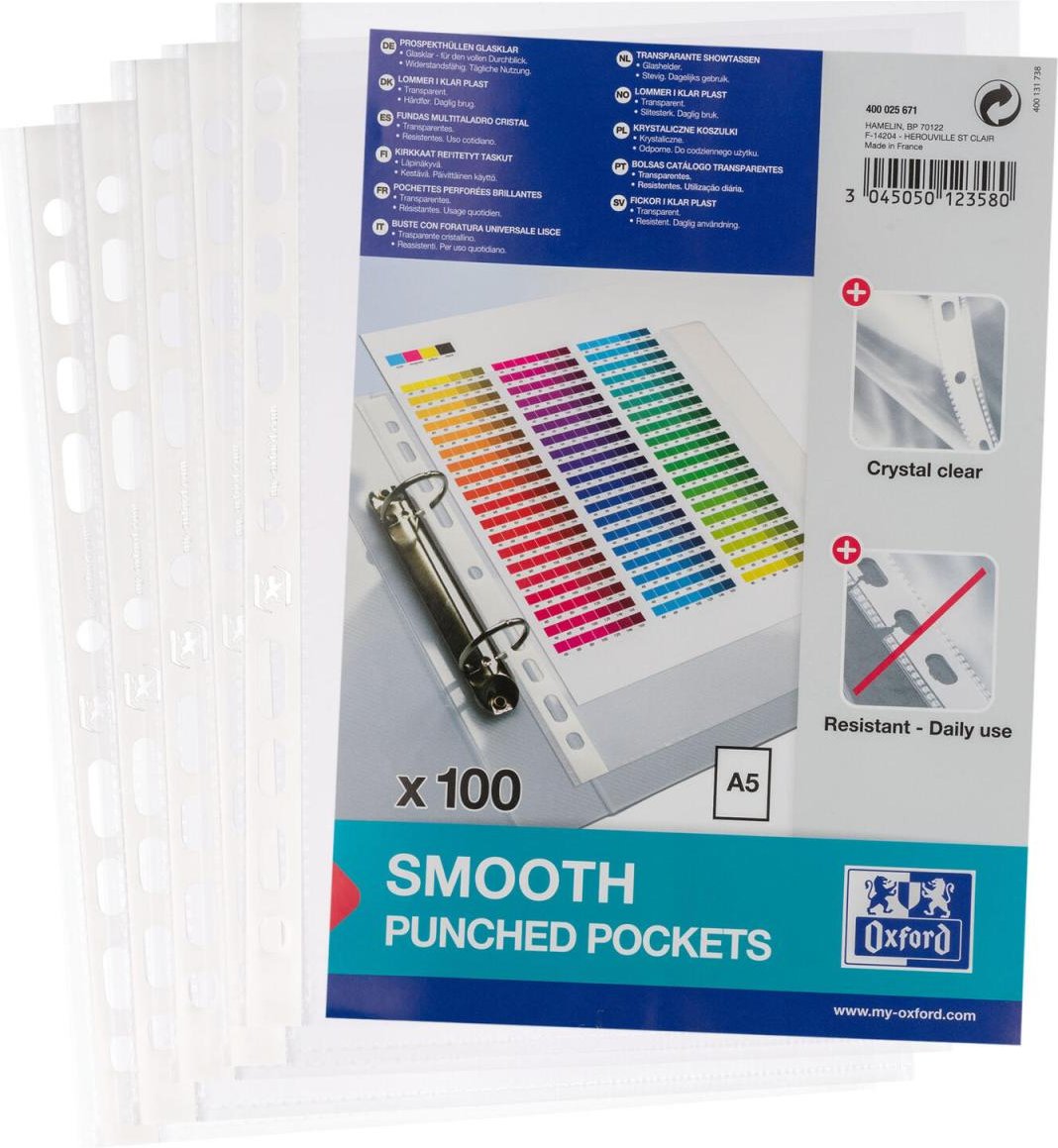 OXFORD Prospekthüllen A5 0.06 mm glasklar
