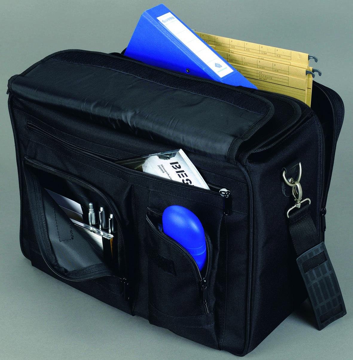 Thumbnail - LIGHTPAK Umhängetasche THE FLIGHT schwarz bis 43,2 cm (17 Zoll)