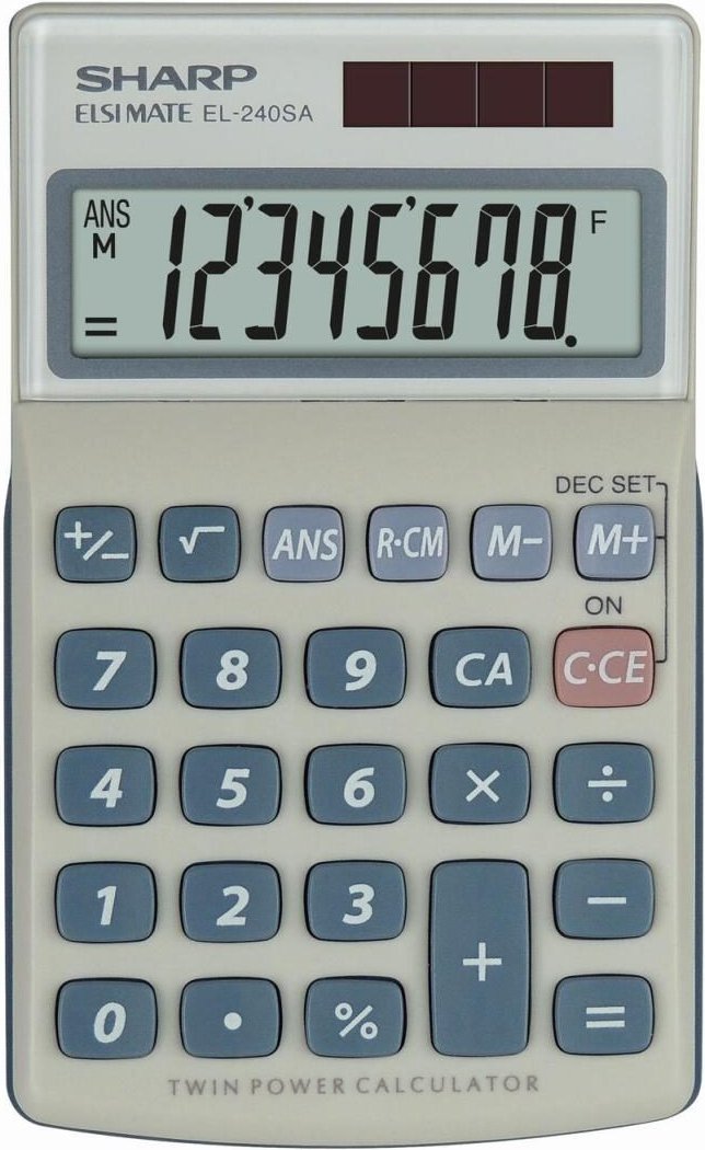Thumbnail - Sharp Taschenrechner EL-240SA lichtgrau