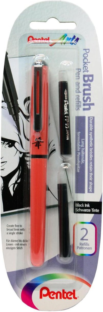 Pentel Brush-Pen Schwarz 0.35 mm