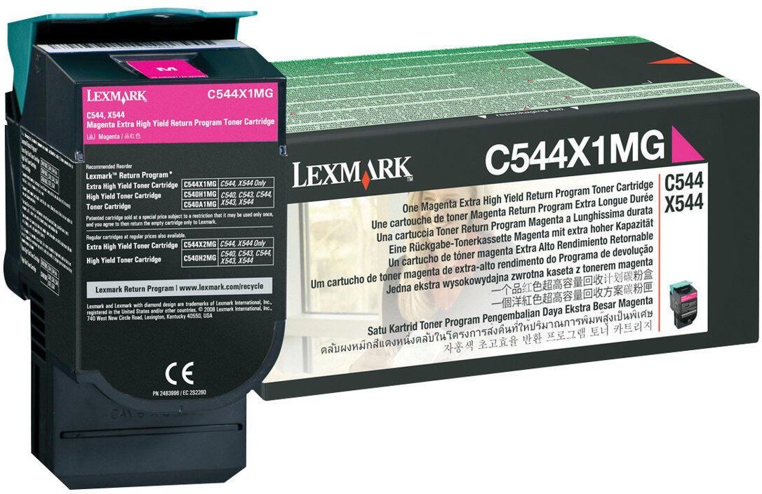 X548de/dte Lexmark Original Toner magenta 4.000 Seiten (C544X1MG) für C544dn/dtn/dw/n, C546dtn, X544dn/dtn/dw/n, X546dtn