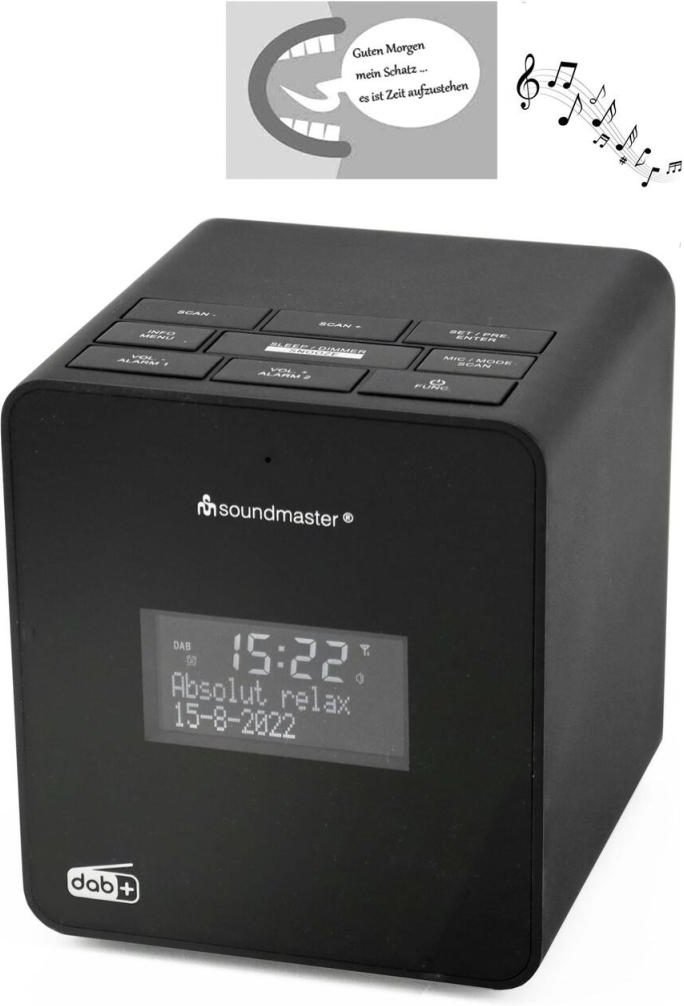 soundmaster UR109SW Radiowecker schwarz