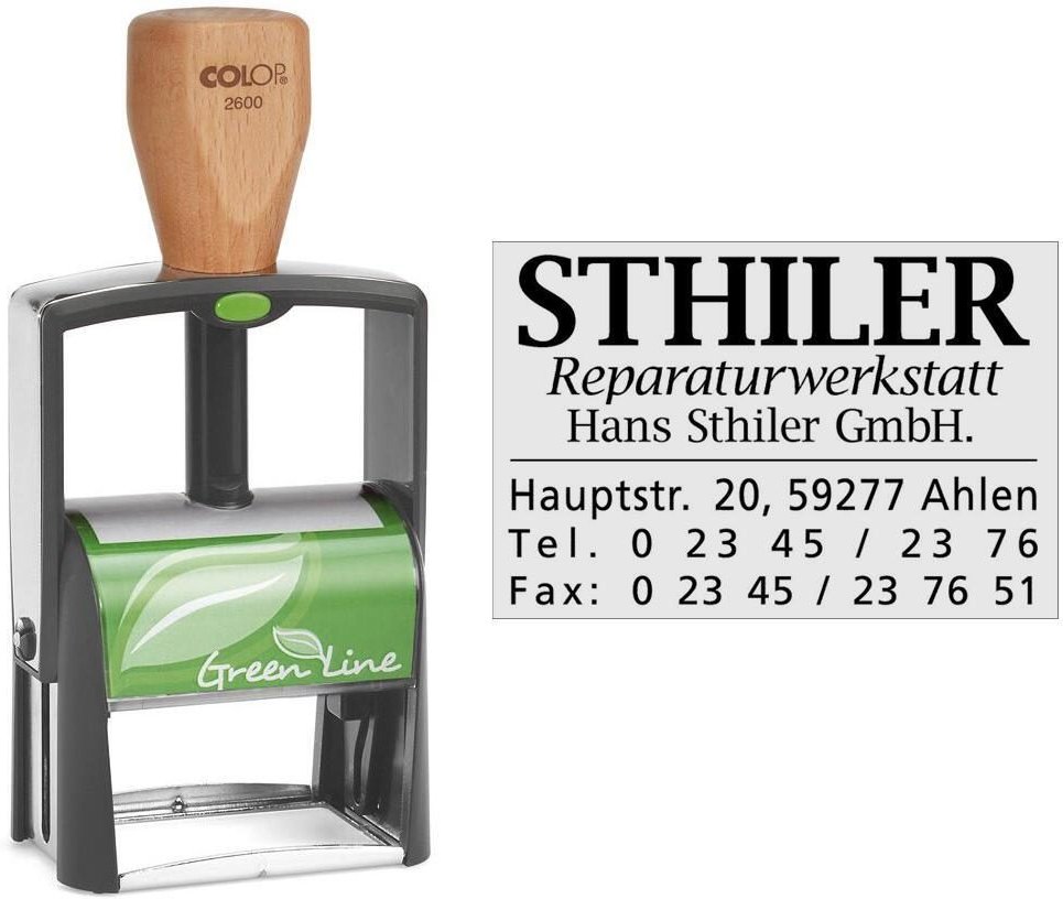 Thumbnail - COLOP Textstempel, individualisierbar 2300 Greenline ohne Logo