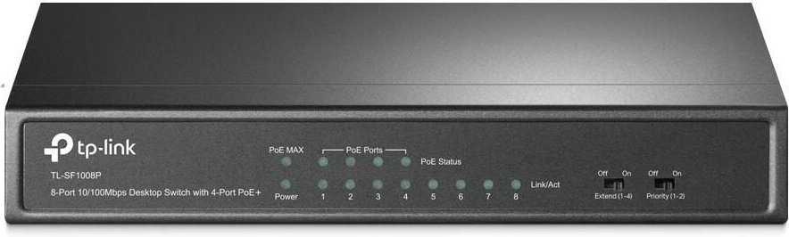 TP-LINK TL-SF1008P 8-Port 10/100Mbps Desktop Switch mit 4-Port PoE+