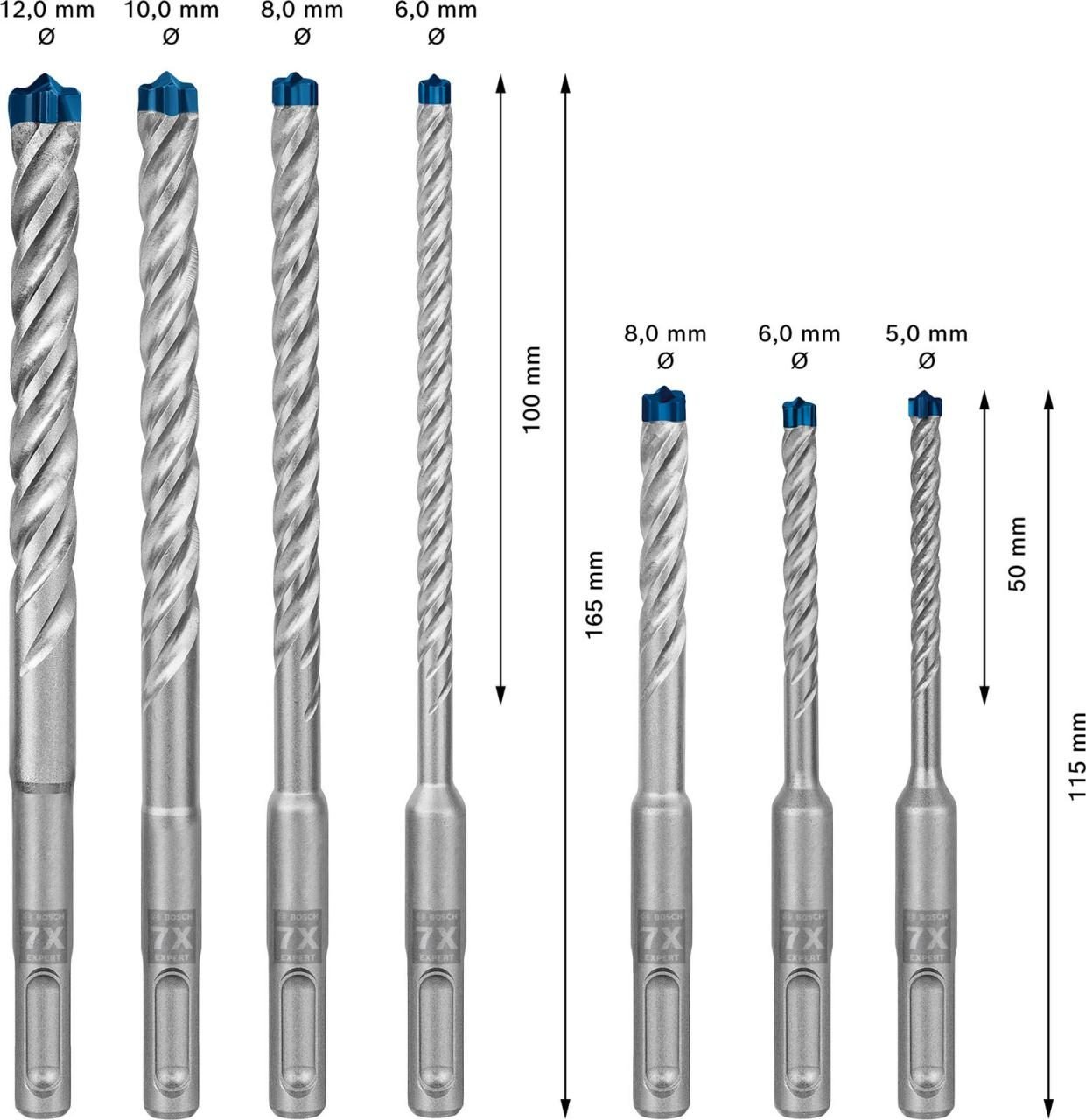 Thumbnail - BOSCH Hammerbohrer-Set EXPERT SDS plus-7X 7-teilig