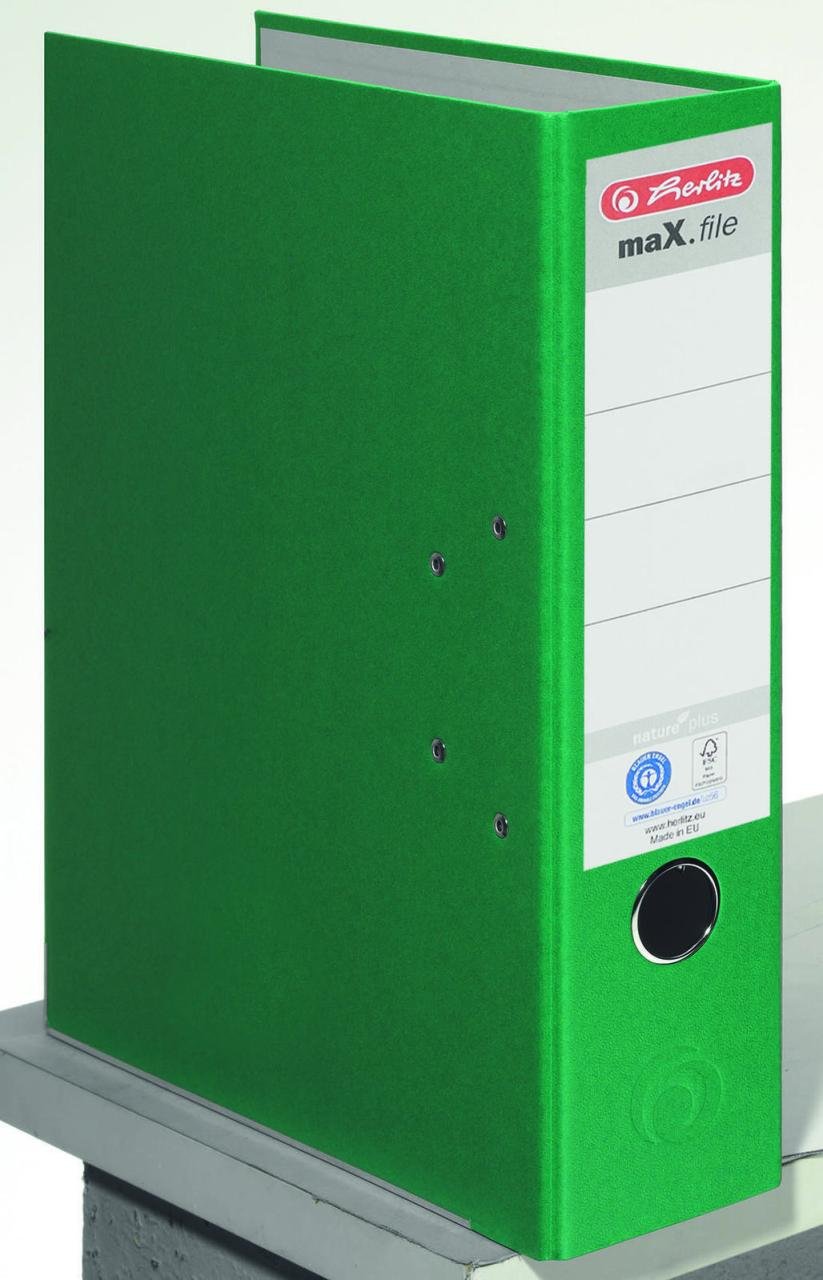 herlitz Ordner Rückenbreite 8 cm DIN A4 Karton grün
