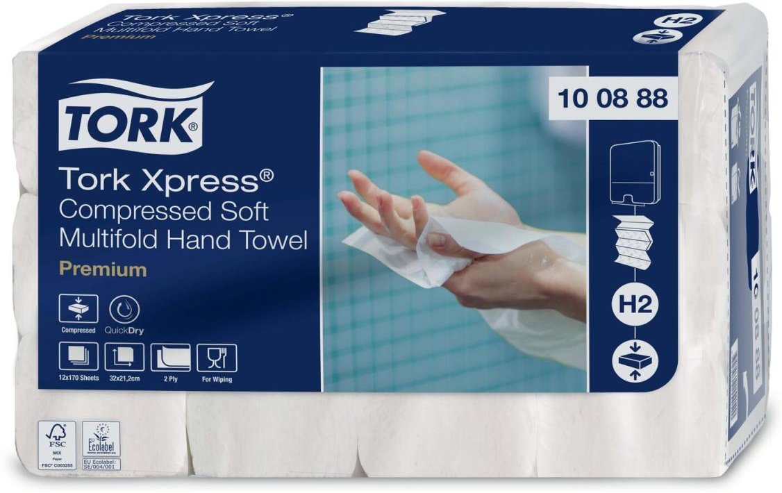 Thumbnail - TORK Papierhandtücher Xpress® H2 Premium 2-lagig