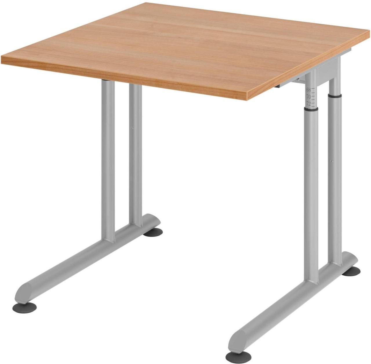 HAMMERBACHER höhenverstellbarer Schreibtisch VZS08/N/S nussbaum