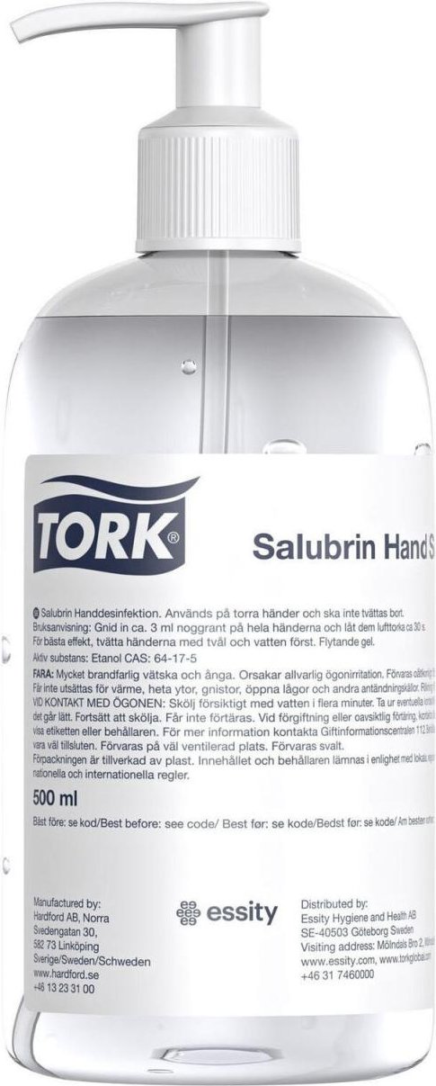 TORK Händedesinfektionsgel 0,5 l
