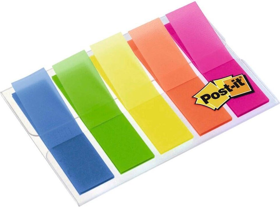 Post-it® Haftstreifen - 5 Farben - 5 x 20 Blätter