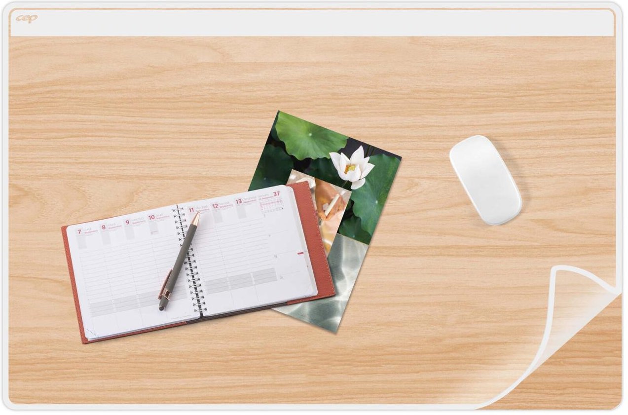 Thumbnail - cep Schreibtischunterlage 58,5 x 38,5 cm weiß/buche