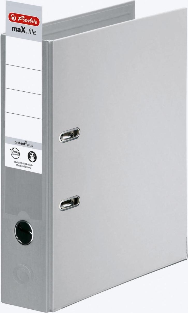 herlitz Ordner Rückenbreite 8 cm DIN A4 Kunststoff grau