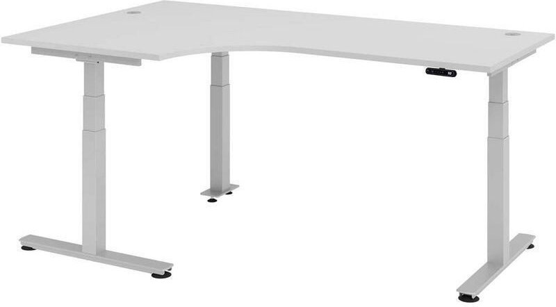 Thumbnail - HAMMERBACHER VXDSM82/W/S elektrisch höhenverstellbarer Schreibtisch 63 - 127 cm weiß / silber