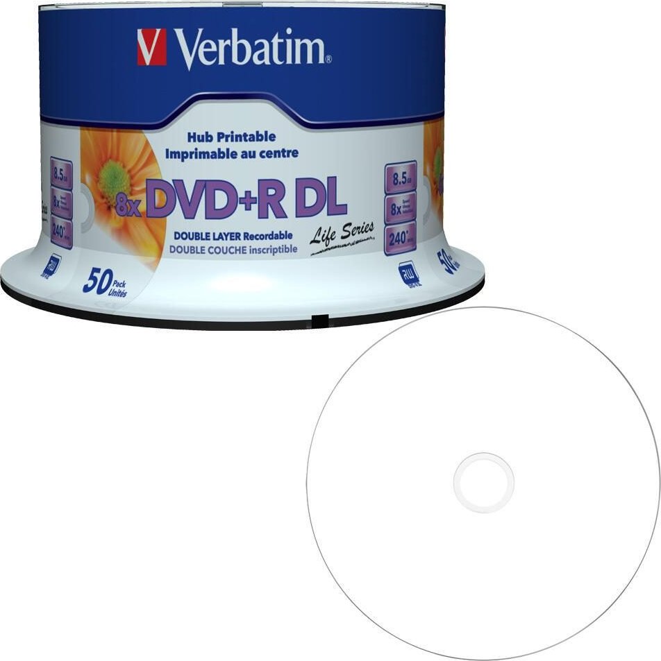 Verbatim DVD+R DL bedruckbar Spindel