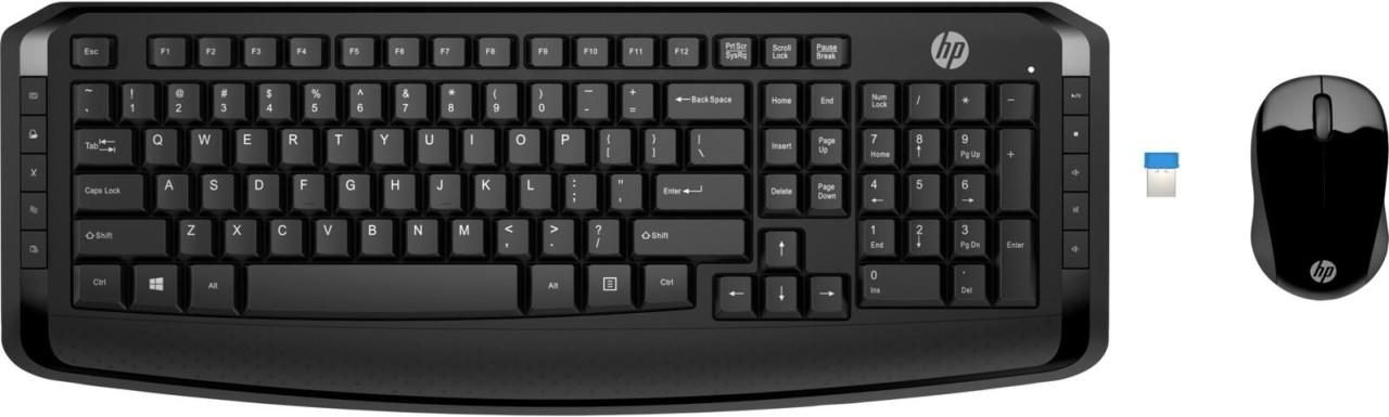 HP 300 Wireless Tastatur-und-Maus-Set schwarz