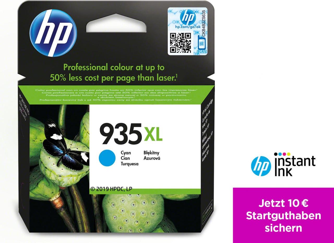 Thumbnail - HP Original 935XL Druckerpatrone cyan 825 Seiten 9,5ml (C2P24AE)