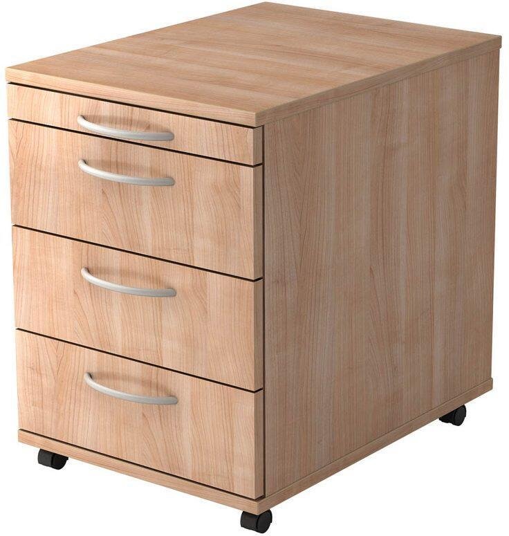 HAMMERBACHER Rollcontainer V1606/N/N/BO nussbaum