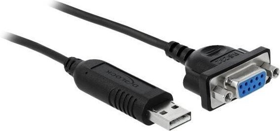 Delock - Kabel seriell - USB (M) zu DB-9 (W) - 1.8 m - Schwa
