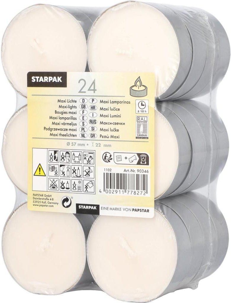 Thumbnail - PAPSTAR Teelichter 2.2 cm weiß